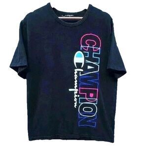 Champion Womens Black Short Sleeve Tee Size Medium